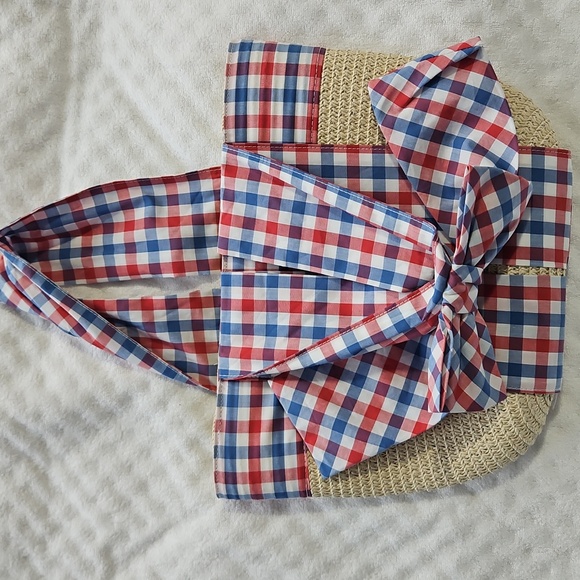 Brand New-no Tags Red and Blue Plaid Dress with Matching Bag - Picture 10 of 11